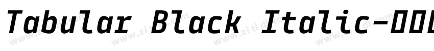 Tabular Black Italic字体转换 Tabular Black Italic字体转换
